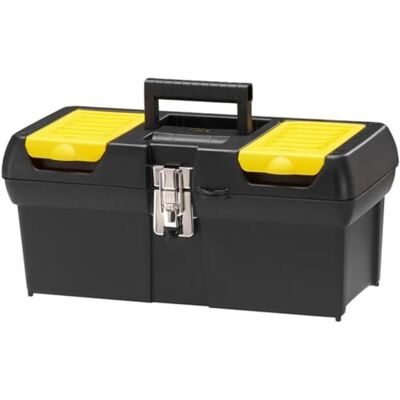 Stanley 1-92-065 Boite A Outils 2 Organiseurs Sur Le Couvercle Robuste Attaches métalliques Résistantes Porte Outils Amovible Poignée Articulée, 40.5 x 21 x 18,3 cm Jaune - Publicité Stanley 1-92-065 Boite A Outils 2 Organiseurs Sur Le Couvercle Robuste Attaches métalliques Résistantes Porte Outils Amovible Poignée Articulée, 40.5 x 21 x 18,3 cm Jaune - Publicité