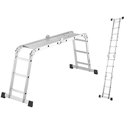 Hailo Échelle Universelle M60 en Aluminium 4 x 3 échelons Charge maximale : 150 kg Échelle Polyvalente utilisable comme Plate-Forme de Travail antidérapante, échelle Simple, escabeau 6 - Publicité Hailo Échelle Universelle M60 en Aluminium 4 x 3 échelons Charge maximale : 150 kg Échelle Polyvalente utilisable comme Plate-Forme de Travail antidérapante, échelle Simple, escabeau 6 - Publicité