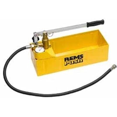 Rems Pompe d'épreuve manuelle Push pour eau, fioul, glycole Plage de pression jusqu'a 60 bar - Publicité Rems Pompe d'épreuve manuelle Push pour eau, fioul, glycole Plage de pression jusqu'a 60 bar - Publicité