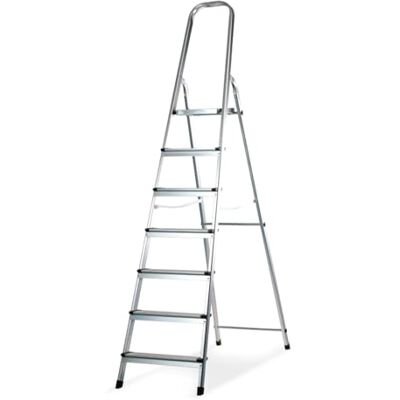 Amig Échelle Pliable 7 marches de 8 cm de Largeur Escabeau Antidérapant avec Poignée Légère, Stable et Résistante Parfaite pour Les Tâches Domestiques et l'Usage Professionnel - Publicité Amig Échelle Pliable 7 marches de 8 cm de Largeur Escabeau Antidérapant avec Poignée Légère, Stable et Résistante Parfaite pour Les Tâches Domestiques et l'Usage Professionnel - Publicité