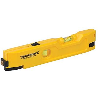 Silverline Mini Niveau Laser - 210mm - Base Magnétique - Niveau Laser - Portée 30m - Précis 0,5mm/m - Publicité Silverline Mini Niveau Laser - 210mm - Base Magnétique - Niveau Laser - Portée 30m - Précis 0,5mm/m - Publicité
