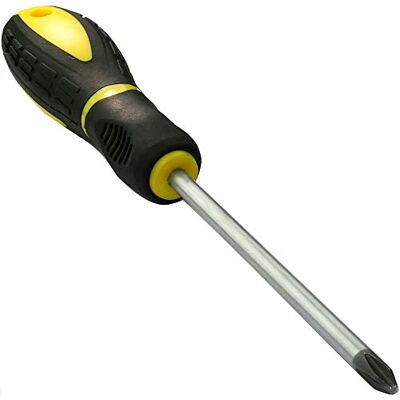 AERZETIX C45651 Tournevis à Empreinte Cruciforme PH2 6x100mm pour Vis Phillips Pointe Aimantée/Magnétique Poignée Antidérapante Bi-Matière Lame en Acier/CR-V/-S2 - Publicité AERZETIX C45651 Tournevis à Empreinte Cruciforme PH2 6x100mm pour Vis Phillips Pointe Aimantée/Magnétique Poignée Antidérapante Bi-Matière Lame en Acier/CR-V/-S2 - Publicité