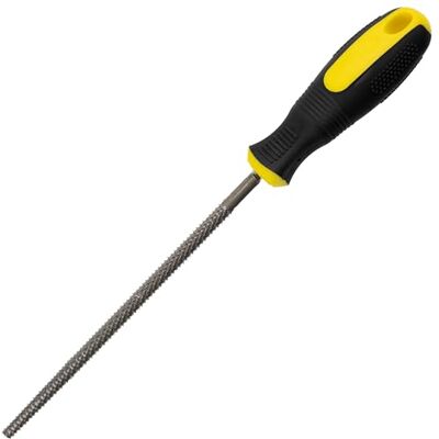 AERZETIX C45988 Lime/Râpe à Bois Ronde d'Acier Longueur 200mm Outil à Main pour Menuisier/Charpentier Poignée Bi-Matière Instrument de Finition/Usinage Picots/Piqûre/Ebavurage/Aplanir - Publicité AERZETIX C45988 Lime/Râpe à Bois Ronde d'Acier Longueur 200mm Outil à Main pour Menuisier/Charpentier Poignée Bi-Matière Instrument de Finition/Usinage Picots/Piqûre/Ebavurage/Aplanir - Publicité