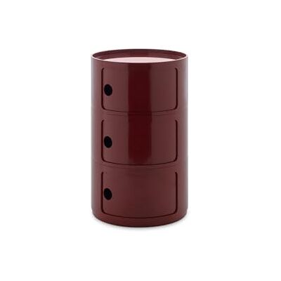 Kartell Componibili Big, Meuble Conteneur 3 éléments, Diamètre 42 cm, Bordeaux - Publicité Kartell Componibili Big, Meuble Conteneur 3 éléments, Diamètre 42 cm, Bordeaux - Publicité
