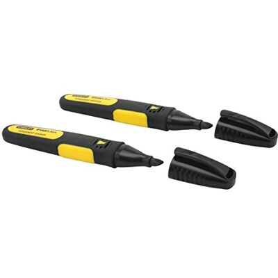 Stanley 0-47-314 Marqueur Pointe Large Biseautée Gamme FATMAX Corps Bi Matière- Marqueur Permanent Encre Résistante À L'Eau Et À L'Huile Séchage Rapide Marquage Sur Tout Type De Matériaux - Publicité Stanley 0-47-314 Marqueur Pointe Large Biseautée Gamme FATMAX Corps Bi Matière- Marqueur Permanent Encre Résistante À L'Eau Et À L'Huile Séchage Rapide Marquage Sur Tout Type De Matériaux - Publicité