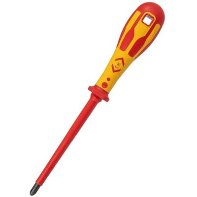 CK Tools CK T49142-3 Tournevis Isolé VDE pour Électriciens - Phillips PH3, 150mm - Publicité CK Tools CK T49142-3 Tournevis Isolé VDE pour Électriciens - Phillips PH3, 150mm - Publicité