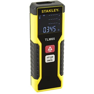 Stanley STHT1-77032 Telemetre laser modèle 65m Portée 20m précision 0,3mm/m 3 chiffres après la virgule calcul l'aire et le volume écran 33mmx25mm livré avec pile - Publicité Stanley STHT1-77032 Telemetre laser modèle 65m Portée 20m précision 0,3mm/m 3 chiffres après la virgule calcul l'aire et le volume écran 33mmx25mm livré avec pile - Publicité