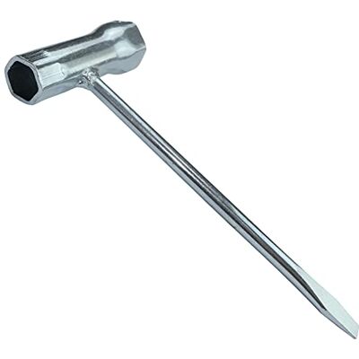 AERZETIX Clé à Bougie d'Allumage 13-19mm à 6 Pans avec Manche Tournevis Plat Longueur 160mm Outil Clé de Réglage pour Tronçonneuse en Acier Couleur Argent - Publicité AERZETIX Clé à Bougie d'Allumage 13-19mm à 6 Pans avec Manche Tournevis Plat Longueur 160mm Outil Clé de Réglage pour Tronçonneuse en Acier Couleur Argent - Publicité