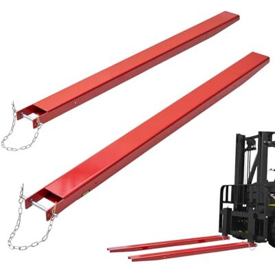 VEVOR Rallonges de Fourches à Palette 1840x115 mm Extensions de Fourche pour Chariot Élévateur 1 Paire en Acier au Carbone avec Broches pour Déplacer et Transporter Charges Volumineux Lourds, Rouge - Publicité VEVOR Rallonges de Fourches à Palette 1840x115 mm Extensions de Fourche pour Chariot Élévateur 1 Paire en Acier au Carbone avec Broches pour Déplacer et Transporter Charges Volumineux Lourds, Rouge - Publicité