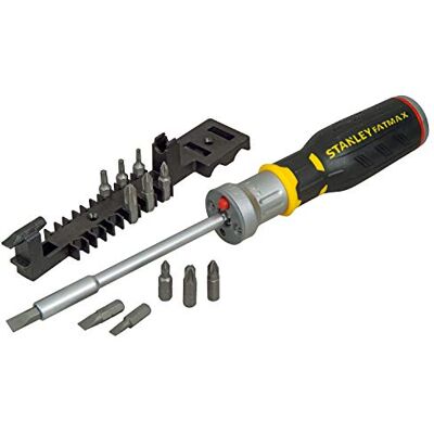 Stanley Fmht0-62689 Big S Tournevis À Cliquet Avec LEDs/12 Embouts Gamme FatMax Mécanisme Cliquet 40 Dents Angle De Reprise 9° 3 Positions De Cliquet Poignée Bi Matière Grip Noir - Publicité Stanley Fmht0-62689 Big S Tournevis À Cliquet Avec LEDs/12 Embouts Gamme FatMax Mécanisme Cliquet 40 Dents Angle De Reprise 9° 3 Positions De Cliquet Poignée Bi Matière Grip Noir - Publicité