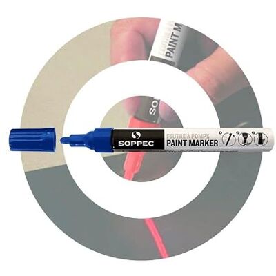 Soppec Outils de traçage Feutre de marquage à pompe Bleu Foncé - - Publicité Soppec Outils de traçage Feutre de marquage à pompe Bleu Foncé - - Publicité