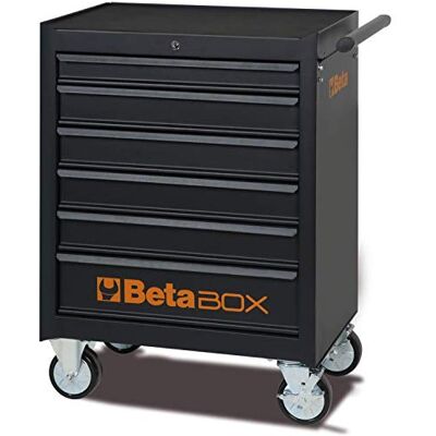 Beta C04BOX Chariot à Outils avec Roues de 125 mm : 2 Fixes et 2 pivotantes (Deux avec Frein), 6 tiroirs Amovibles avec Rail télescopique à Bille et Tapis en Caoutchouc Mousse - Publicité Beta C04BOX Chariot à Outils avec Roues de 125 mm : 2 Fixes et 2 pivotantes (Deux avec Frein), 6 tiroirs Amovibles avec Rail télescopique à Bille et Tapis en Caoutchouc Mousse - Publicité