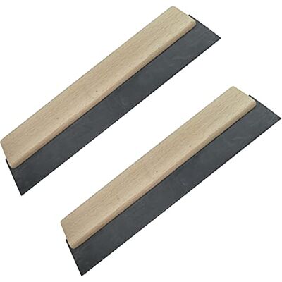 AERZETIX Lot de 2 Spatule à Joint Raclette de Carrelage en Caoutchouc 300mm Platoir à Joint Manche en Bois Outillage pour Faïence - Publicité AERZETIX Lot de 2 Spatule à Joint Raclette de Carrelage en Caoutchouc 300mm Platoir à Joint Manche en Bois Outillage pour Faïence - Publicité