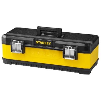 Stanley 1-95-614 Boîte à outils bi-matière 66 cm Volume de Plus de 16L Structure durbale en métal et Polypropylène Plateau Porte-Outils Rainure en V Sur Le Couvercle - Publicité Stanley 1-95-614 Boîte à outils bi-matière 66 cm Volume de Plus de 16L Structure durbale en métal et Polypropylène Plateau Porte-Outils Rainure en V Sur Le Couvercle - Publicité
