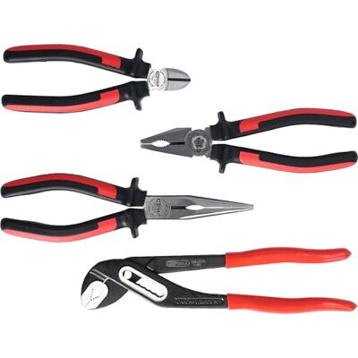KS TOOLS 115.1004 Jeu de 4 pinces Pince coupante, multiprise, bec, demi - Publicité KS TOOLS 115.1004 Jeu de 4 pinces Pince coupante, multiprise, bec, demi - Publicité