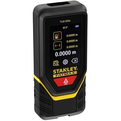 Stanley STHT1-77140 TLM330S Télémètre Laser Bluetooth, Jaune - Publicité Stanley STHT1-77140 TLM330S Télémètre Laser Bluetooth, Jaune - Publicité