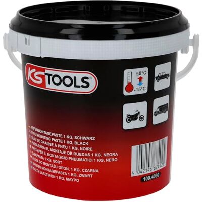 KS TOOLS 100.4030 Seau de graisse à pneus noire 1 kg Seau de graisse à pneus noire, 1 kg - Publicité KS TOOLS 100.4030 Seau de graisse à pneus noire 1 kg Seau de graisse à pneus noire, 1 kg - Publicité