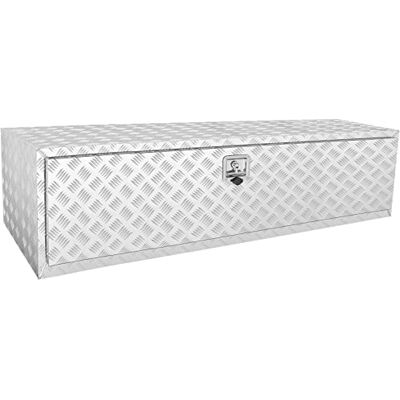 VEVOR Boîte à Outils pour Camion 152,4×61×61 cm Coffre sous-châssis Fixation Inférieure Caisse de Stockage en Alliage d'Aluminium Solide avec Serrure et Clés pour Remorque Pick-up Véhicules Transport - Publicité VEVOR Boîte à Outils pour Camion 152,4×61×61 cm Coffre sous-châssis Fixation Inférieure Caisse de Stockage en Alliage d'Aluminium Solide avec Serrure et Clés pour Remorque Pick-up Véhicules Transport - Publicité