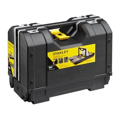 Stanley Stst1-71963 Organiseur 3en1 16,7L 306 x 157 x 192mm Couvercle en Plastique Transparent Large Poignée 15 kg maximale. Multicolore - Publicité Stanley Stst1-71963 Organiseur 3en1 16,7L 306 x 157 x 192mm Couvercle en Plastique Transparent Large Poignée 15 kg maximale. Multicolore - Publicité