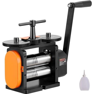 VEVOR Laminoir de Bijoutier Largeur 57 mm Machine de Laminage de Bijoux Épaisseur 0-5,5 mm Réglable Rapport d’Engrenage 1:2 pour Fabrication de Bijoux Traitement Tôle Or Argent Bague Bracelet Atelier - Publicité VEVOR Laminoir de Bijoutier Largeur 57 mm Machine de Laminage de Bijoux Épaisseur 0-5,5 mm Réglable Rapport d’Engrenage 1:2 pour Fabrication de Bijoux Traitement Tôle Or Argent Bague Bracelet Atelier - Publicité