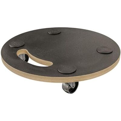Amig Plateforme de Charge avec Roues Support Roulant Rond 4 Tapis antidérapants Ø30 cm Charge Max.: 100 kg 4 Roues: 2 avec Frein Contreplaqué Certifié FSC Noir - Publicité Amig Plateforme de Charge avec Roues Support Roulant Rond 4 Tapis antidérapants Ø30 cm Charge Max.: 100 kg 4 Roues: 2 avec Frein Contreplaqué Certifié FSC Noir - Publicité