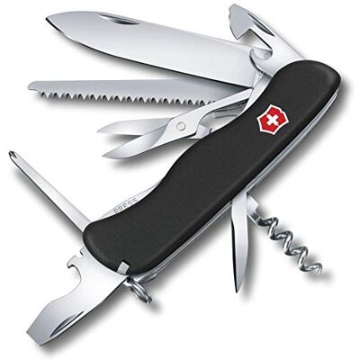 Victorinox Outrider, Couteau de Poche Suisse, Multifonction, Léger, 14 Fonctions, Grande lame, Ouvre-boîtes, Tournevis 3 mm, Blocable, Noir - Publicité Victorinox Outrider, Couteau de Poche Suisse, Multifonction, Léger, 14 Fonctions, Grande lame, Ouvre-boîtes, Tournevis 3 mm, Blocable, Noir - Publicité