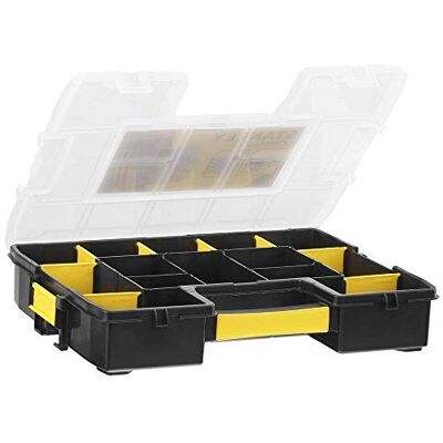Stanley 1-97-483 Organiseur À Intercalaires mobile Sort master Couvercle Alvéolé et Transparent pour Voir Le Contenu Compact Léger Spacieux Dimensions : 37,5 x 6,7 x 29,2 cm Noir/Jaune - Publicité Stanley 1-97-483 Organiseur À Intercalaires mobile Sort master Couvercle Alvéolé et Transparent pour Voir Le Contenu Compact Léger Spacieux Dimensions : 37,5 x 6,7 x 29,2 cm Noir/Jaune - Publicité