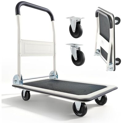 VEVOR Chariot à Plateforme Pliable Charge 149,69 kg Chariot à Plateau Pliable 73,5x48 cm pour Manutention et Déplacer Objets Volumineux et Lourds, avec Roues Pivotantes, Poignée à Pousser Compacte - Publicité VEVOR Chariot à Plateforme Pliable Charge 149,69 kg Chariot à Plateau Pliable 73,5x48 cm pour Manutention et Déplacer Objets Volumineux et Lourds, avec Roues Pivotantes, Poignée à Pousser Compacte - Publicité