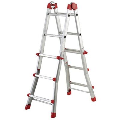 Hailo Echelle Pliable Multifonction télescopique en alu 4x3 échelons 2,8m/3,7m ProfiStep Multi - Publicité Hailo Echelle Pliable Multifonction télescopique en alu 4x3 échelons 2,8m/3,7m ProfiStep Multi - Publicité