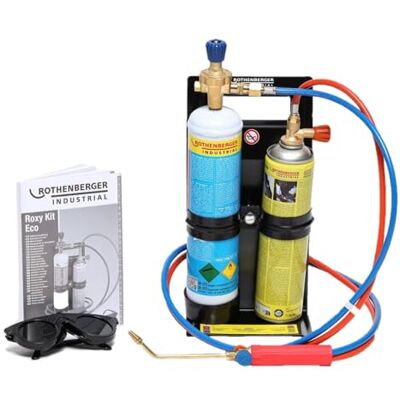 Rothenberger Industrial Autogenschweiß- und Hartlötgerät Roxy Kit Eco, inkl. Gas- und Sauerstoffbehälter für sofortige Anwendung - Publicité Rothenberger Industrial Autogenschweiß- und Hartlötgerät Roxy Kit Eco, inkl. Gas- und Sauerstoffbehälter für sofortige Anwendung - Publicité
