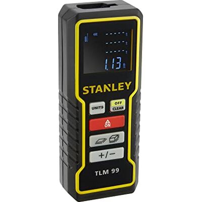 Stanley TLm99 Télémètre mESURE LASER PORTÉE de 30m PRÉCISION : +/-2mm 4 FONCTIONS + ADDITIONS / SOUSTRACTIONS Indicateur de Batterie Ecran LCD LIVRÉ avec PILES - Publicité Stanley TLm99 Télémètre mESURE LASER PORTÉE de 30m PRÉCISION : +/-2mm 4 FONCTIONS + ADDITIONS / SOUSTRACTIONS Indicateur de Batterie Ecran LCD LIVRÉ avec PILES - Publicité