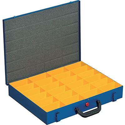 Allit Mallette de rangement en tôle d'acier EuroPlus pour petites pièces, avec 24 compartiments et fermeture étanche Bleu 44/24x63 cm - Publicité Allit Mallette de rangement en tôle d'acier EuroPlus pour petites pièces, avec 24 compartiments et fermeture étanche Bleu 44/24x63 cm - Publicité