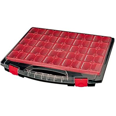 Silverline Tayg - Boîte de rangement en plastique - 430x370x55mm - 50 Compartiments amovibles - Publicité Silverline Tayg - Boîte de rangement en plastique - 430x370x55mm - 50 Compartiments amovibles - Publicité