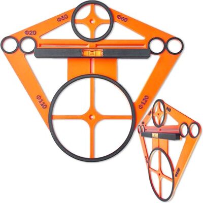 KAJAWIS Pochoir pour trous de carrelage, pochoir pour geberit, cadre, outil de nivellement pour plâtre en carton - Publicité KAJAWIS Pochoir pour trous de carrelage, pochoir pour geberit, cadre, outil de nivellement pour plâtre en carton - Publicité