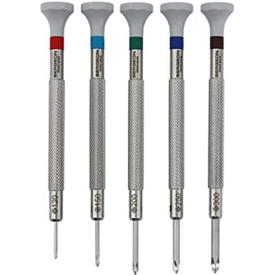 Bergeon Jeu de tournevis 5 pièces Phillips Convient également pour les amateurs de bricolage passionnés Acier inoxydable Ergonomique Swiss Made C337297 - Publicité Bergeon Jeu de tournevis 5 pièces Phillips Convient également pour les amateurs de bricolage passionnés Acier inoxydable Ergonomique Swiss Made C337297 - Publicité