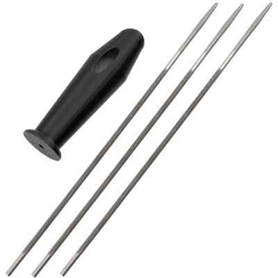 AERZETIX Kit 3 Limes Rondes Affûtage Ø4mm 250mm Tronçonneuse 3/8" Manuel, Poignée en Plastique Incluse - Publicité AERZETIX Kit 3 Limes Rondes Affûtage Ø4mm 250mm Tronçonneuse 3/8" Manuel, Poignée en Plastique Incluse - Publicité