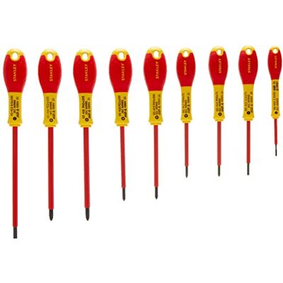 Stanley 0-62-573 Jeu de Tournevis Fatmax Fabriqué en France Isolés Acier chromé Anticorrosion Sablage de l'Empreinte Poignée Soft grip mallette Robuste et Compacte 10 Pièces - Publicité Stanley 0-62-573 Jeu de Tournevis Fatmax Fabriqué en France Isolés Acier chromé Anticorrosion Sablage de l'Empreinte Poignée Soft grip mallette Robuste et Compacte 10 Pièces - Publicité