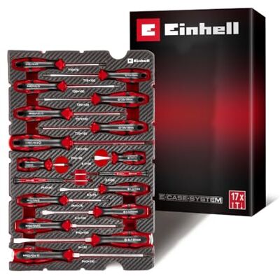 Einhell Original E-Case Insert Tournevis 17 pcs (Tournevis, Embout Frappe, Format Compact, Capuchon Rotatif, Profil Étoile, Chrome Vanadium, Système E-Case) - Publicité Einhell Original E-Case Insert Tournevis 17 pcs (Tournevis, Embout Frappe, Format Compact, Capuchon Rotatif, Profil Étoile, Chrome Vanadium, Système E-Case) - Publicité