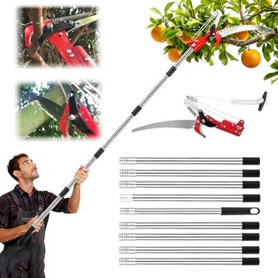 RATSTONE Coupe Branche Telescopique,Scie d'Élagage Manuelle,Secateur Telescopique Réglable En Hauteur Sur 4 m,Avec 9 Poteaux Alliage Aluminium Pour Élagage Coupe Branches Hautes Palmiers Arbustes(Noir) - Publicité RATSTONE Coupe Branche Telescopique,Scie d'Élagage Manuelle,Secateur Telescopique Réglable En Hauteur Sur 4 m,Avec 9 Poteaux Alliage Aluminium Pour Élagage Coupe Branches Hautes Palmiers Arbustes(Noir) - Publicité