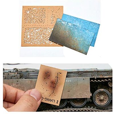 Acxico 1 ensemble de pochoirs aérographe pour décoration de bricolage pour modèle à l'échelle 1/35 1/48 1/72 - Publicité Acxico 1 ensemble de pochoirs aérographe pour décoration de bricolage pour modèle à l'échelle 1/35 1/48 1/72 - Publicité