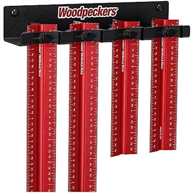 Woodpeckers Règle hexagonale 6 en 1 pour le travail du bois avec arrêt, graduations en pouces et mm, échelle de centrage zéro, mesure R2L et L2R - Publicité Woodpeckers Règle hexagonale 6 en 1 pour le travail du bois avec arrêt, graduations en pouces et mm, échelle de centrage zéro, mesure R2L et L2R - Publicité