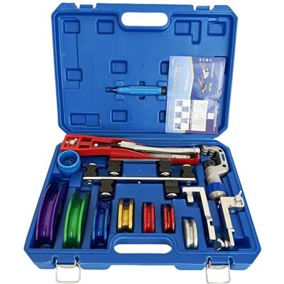 INREPRO Cintreuse Tuyaux à Cliquet 7 Matrices Outil Cintrage 6-22 mm à 90 Angles Machine à Cintrer Les Tuyaux pour Cintrer des Tubes en Cuivre Aluminium et en Acier à Paroi Mince - Publicité INREPRO Cintreuse Tuyaux à Cliquet 7 Matrices Outil Cintrage 6-22 mm à 90 Angles Machine à Cintrer Les Tuyaux pour Cintrer des Tubes en Cuivre Aluminium et en Acier à Paroi Mince - Publicité