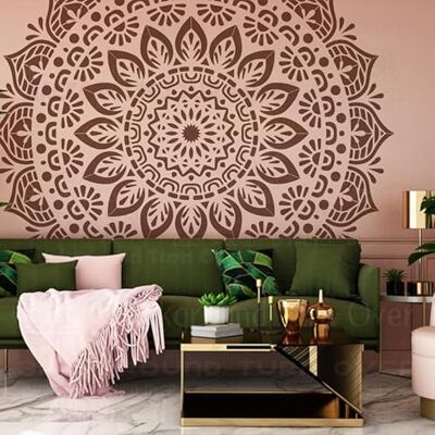 壁涂鸥 BackgroundTurnOver Pochoirs ronds géants mandala pour murs sur le mur pour peindre, peinture, décoration, décoration, travaux manuels, meubles, plâtre, brique décorative, grand format 220 cm - Publicité 壁涂鸥 BackgroundTurnOver Pochoirs ronds géants mandala pour murs sur le mur pour peindre, peinture, décoration, décoration, travaux manuels, meubles, plâtre, brique décorative, grand format 220 cm - Publicité