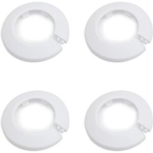 MroMax Couvre-tuyau en plastique blanc PP de 1,66 pouces, 43 mm, 4 pièces, bride décorative pour radiateur, écusson, pour évier, évacuation et tuyaux de ventilation, pour cacher les espaces et - Publicité MroMax Couvre-tuyau en plastique blanc PP de 1,66 pouces, 43 mm, 4 pièces, bride décorative pour radiateur, écusson, pour évier, évacuation et tuyaux de ventilation, pour cacher les espaces et - Publicité