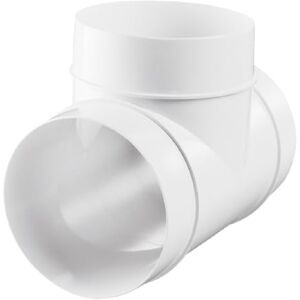 VENTS Ø 125 mm Adaptateur en T pour tubes ronds Connecteur en PVC pour systèmes de ventilation Raccord à 3 voies pour l'air d'alimentation et d'évacuation Blanc - Publicité VENTS Ø 125 mm Adaptateur en T pour tubes ronds Connecteur en PVC pour systèmes de ventilation Raccord à 3 voies pour l'air d'alimentation et d'évacuation Blanc - Publicité