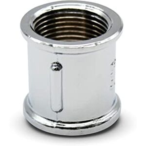 DOJA Barcelona Manchon Laiton Chrome Raccord 3/4" Double Femelle Accessoires de Plomberie Connecteur Tuyaux pour Fixation Reducteur de Pression Eau, Reservoir Eau de Pluie, Robinet Radiateur - Publicité DOJA Barcelona Manchon Laiton Chrome Raccord 3/4" Double Femelle Accessoires de Plomberie Connecteur Tuyaux pour Fixation Reducteur de Pression Eau, Reservoir Eau de Pluie, Robinet Radiateur - Publicité