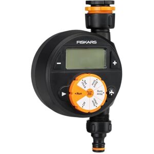 Fiskars Programmateur à 1 Sortie, Pour toutes les Tailles de Robinets courantes, Écran LCD facile à lire, Taille universelle, 380 g, Noir/Orange, 1054791 - Publicité Fiskars Programmateur à 1 Sortie, Pour toutes les Tailles de Robinets courantes, Écran LCD facile à lire, Taille universelle, 380 g, Noir/Orange, 1054791 - Publicité