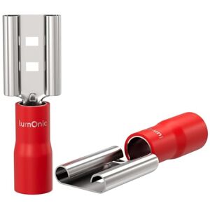 Lumonic 25x Douille à languette 0,5-1,5mm² pour fiche plate 0,8 x 6,4mm partiellement isolée Connecteur de câble sans soudure laiton étamé Automobile, construction mécanique - Publicité Lumonic 25x Douille à languette 0,5-1,5mm² pour fiche plate 0,8 x 6,4mm partiellement isolée Connecteur de câble sans soudure laiton étamé Automobile, construction mécanique - Publicité