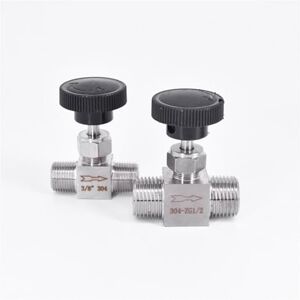LIUCH Vanne à aiguille mâle 1/8 "1/4" 3/8 "1/2" NPT, grue en acier inoxydable 304, contrôle du débit, eau, gaz, huile, Propane(1/8",NPT) - Publicité LIUCH Vanne à aiguille mâle 1/8 "1/4" 3/8 "1/2" NPT, grue en acier inoxydable 304, contrôle du débit, eau, gaz, huile, Propane(1/8",NPT) - Publicité