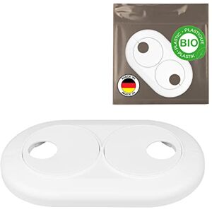 FUX Bio Double rosette 16 mm 22 mm, tuyau de chauffage rosette pour espacements de tuyau variables, couverture, revêtement, polyéthylène biosourcé blanc (18 mm) - Publicité FUX Bio Double rosette 16 mm 22 mm, tuyau de chauffage rosette pour espacements de tuyau variables, couverture, revêtement, polyéthylène biosourcé blanc (18 mm) - Publicité
